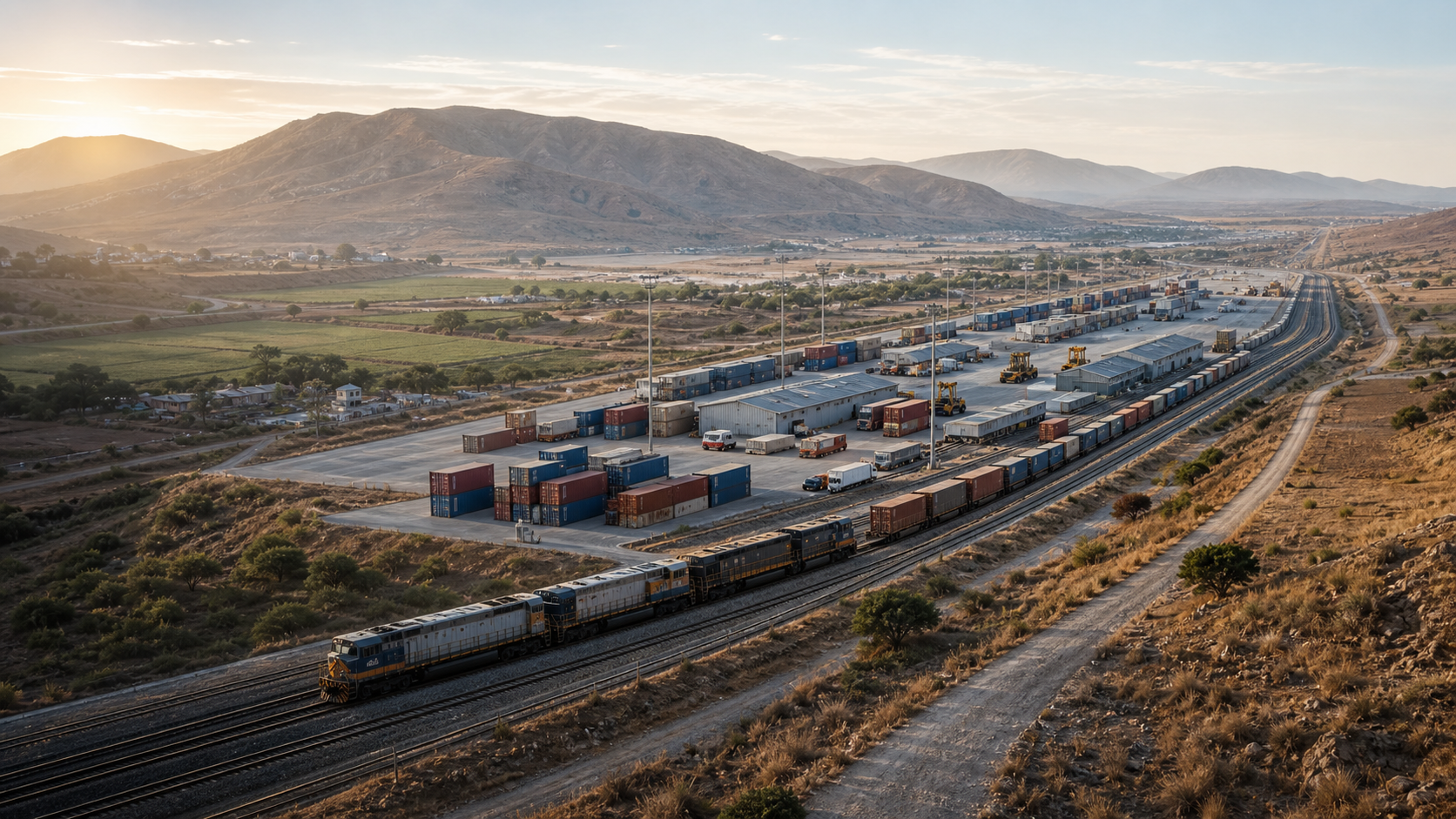 Original rail logistics platform visual for corridor intelligence